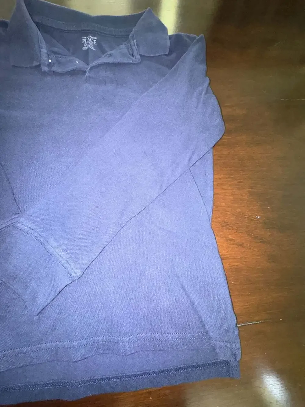 The Children's Place Blue Long Sleeve Polo Shirt Size L (10-12)